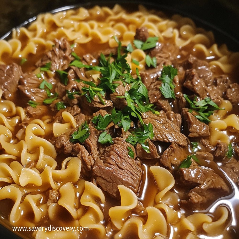 Crock Pot Beef and Noodles
