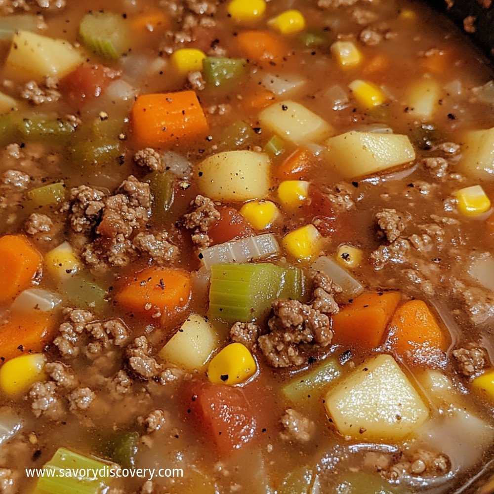 Crock Pot Hamburger Soup