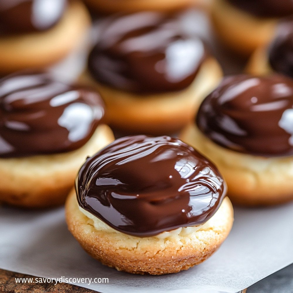 Easy Boston Cream Pie Cookie Bites