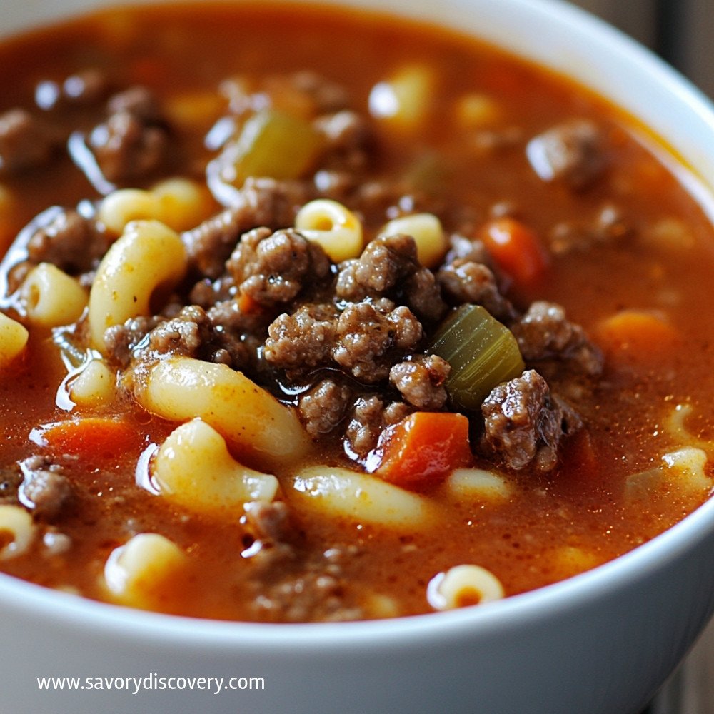 Easy Hamburger Soup with Macaroni