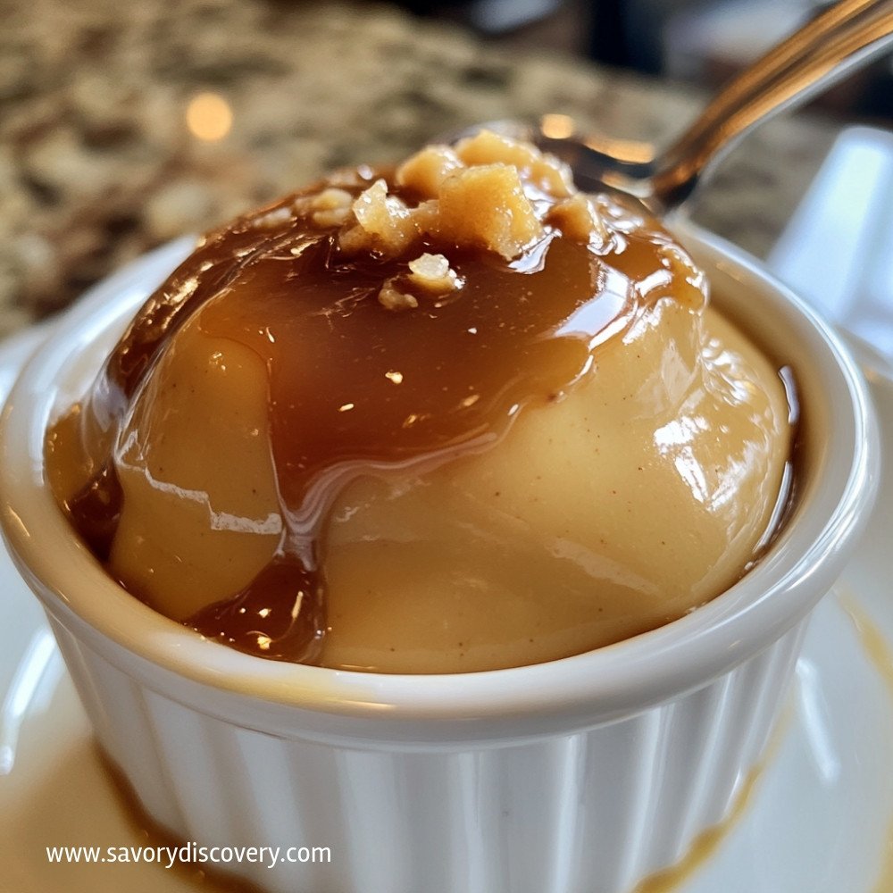 Eggless Butterscotch Pudding