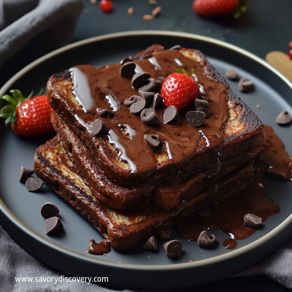 Eggless Chocolate French Toasts