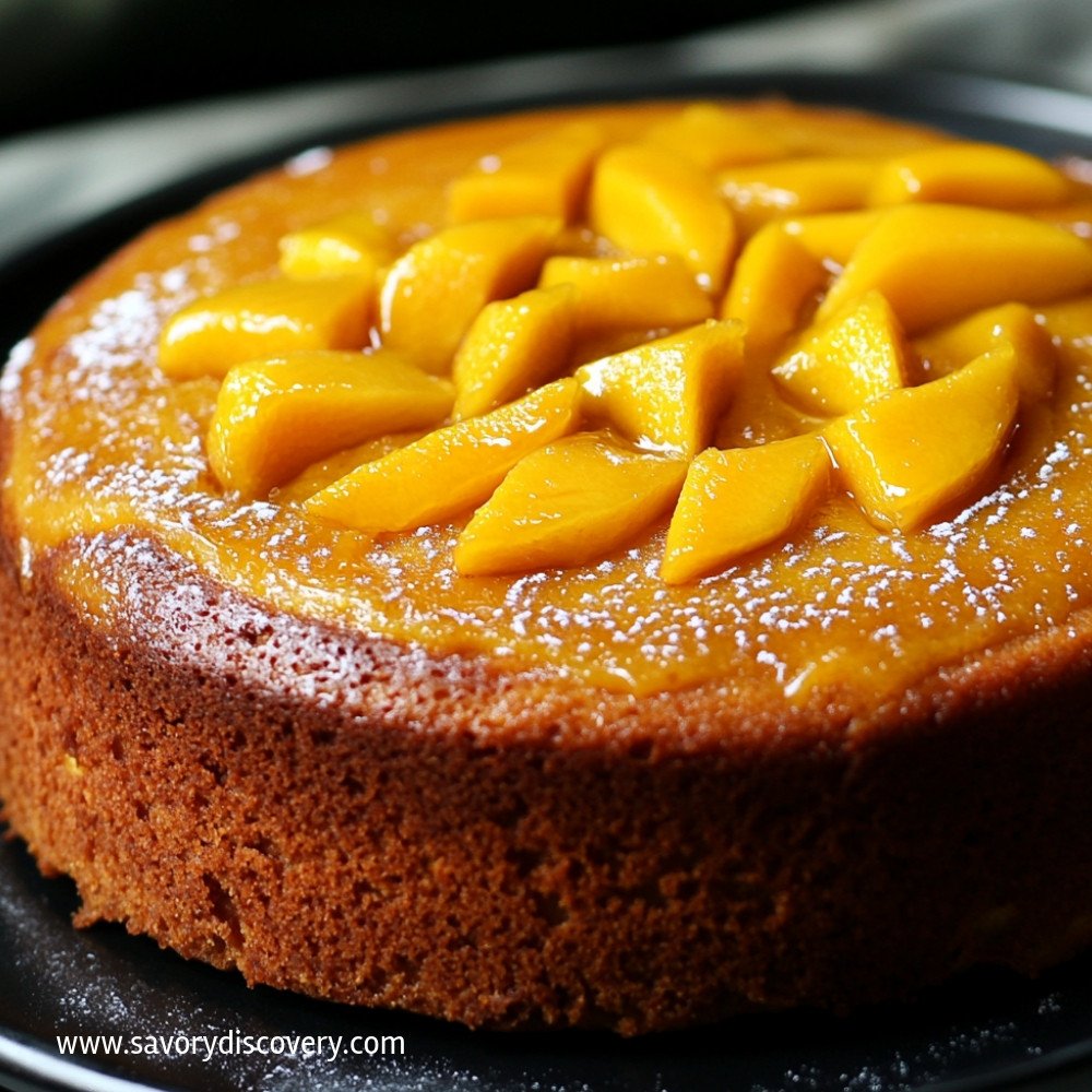 Eggless Mango Cake