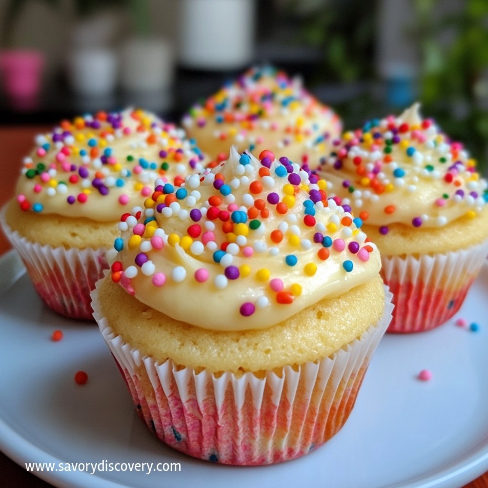 Eggless Microwave Vanilla Cupcakes