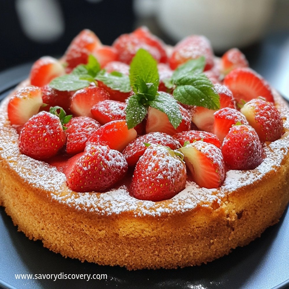 Eggless Strawberry Tea Cake