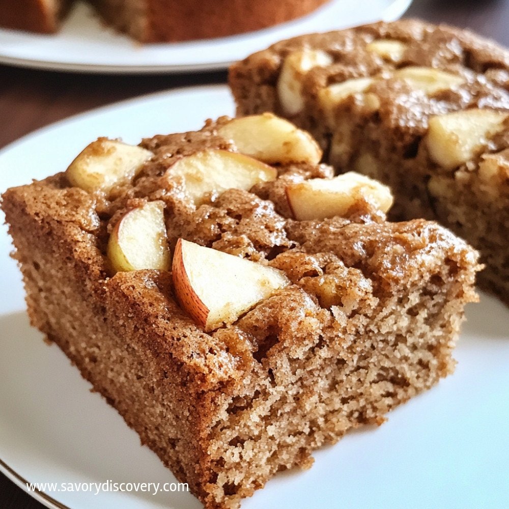 Eggless Whole Wheat Apple Cake