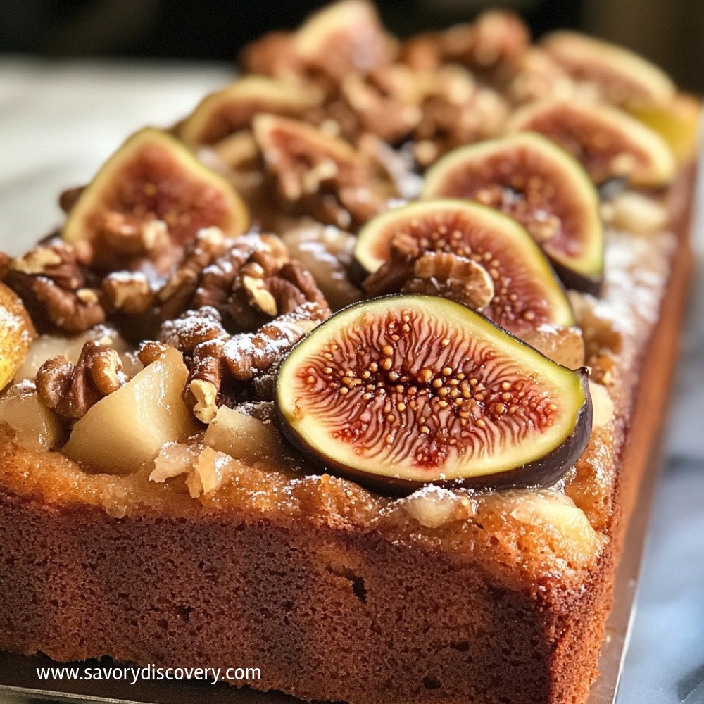 Fig and Pear Loaf Cake