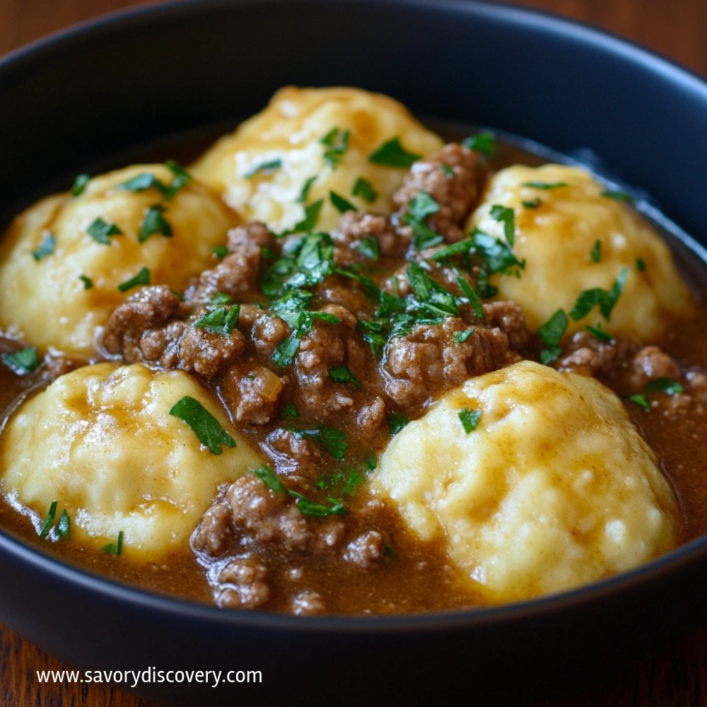 Ground Beef and Dumplings