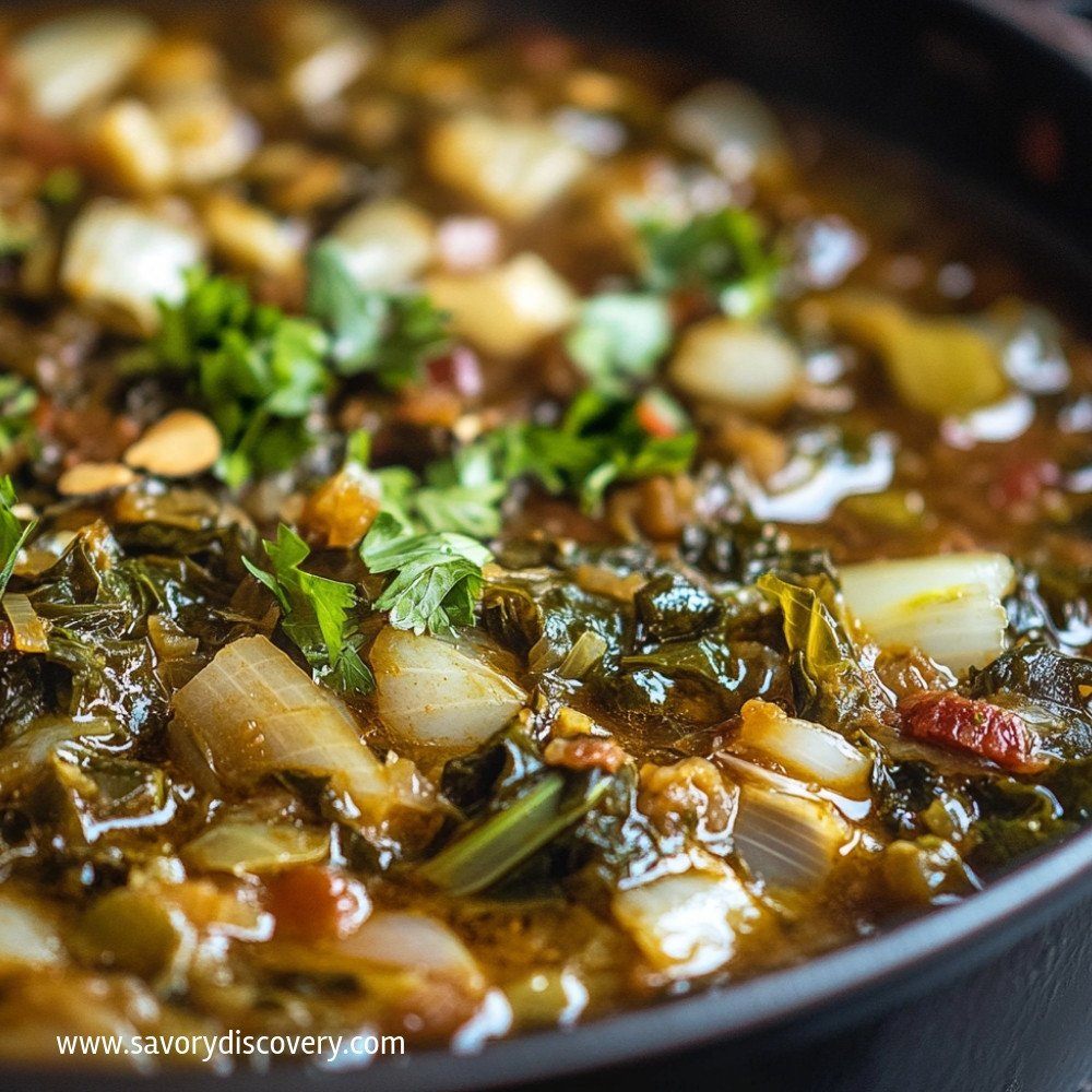 Gumbo Greens with Cabbage