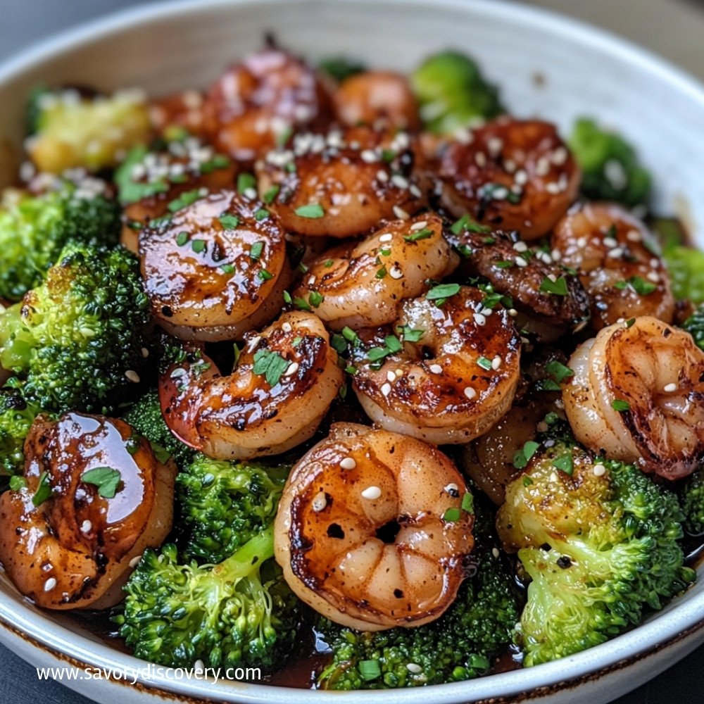 Honey Garlic Shrimp, Sausage, and Broccoli