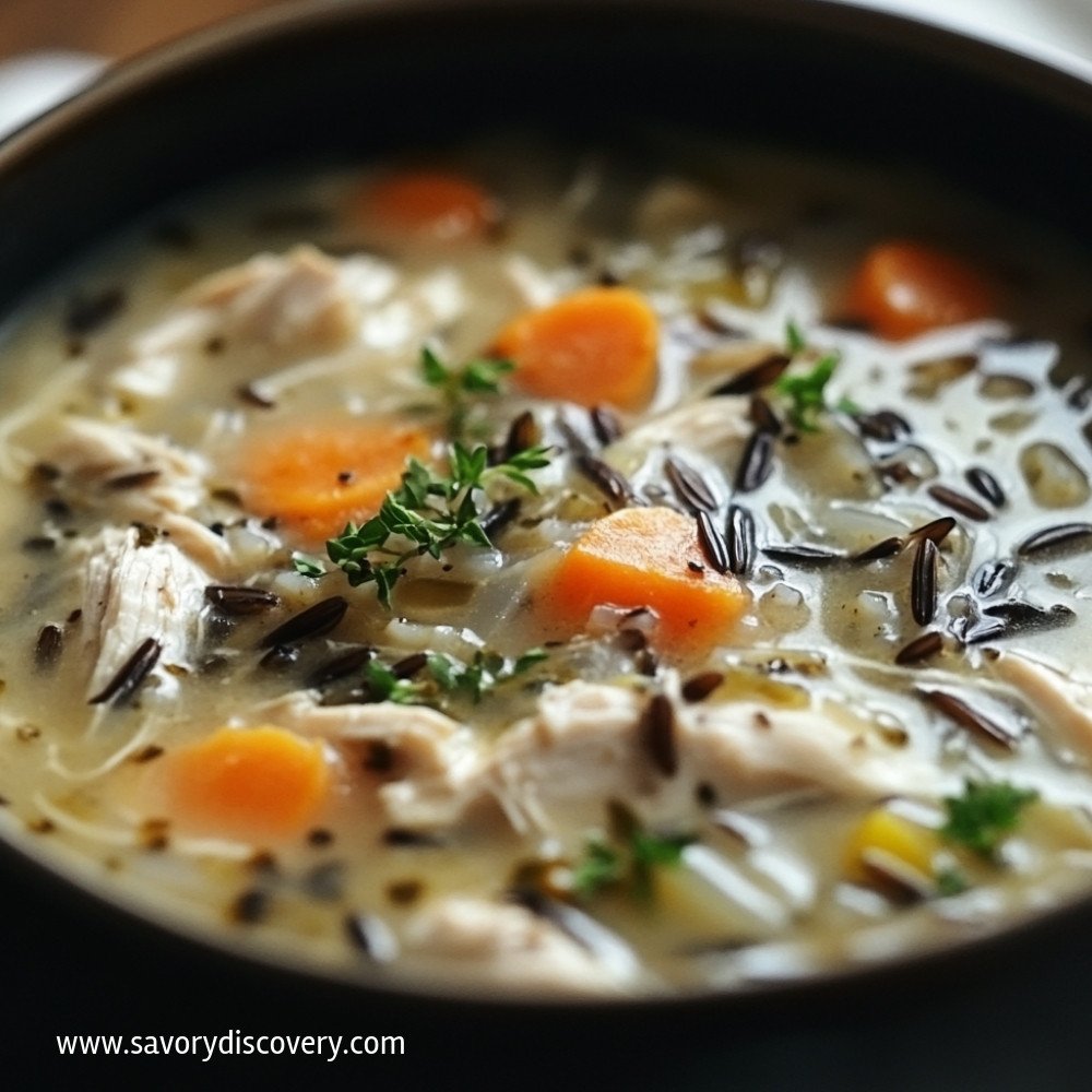 Instant Pot Chicken and Wild Rice Soup