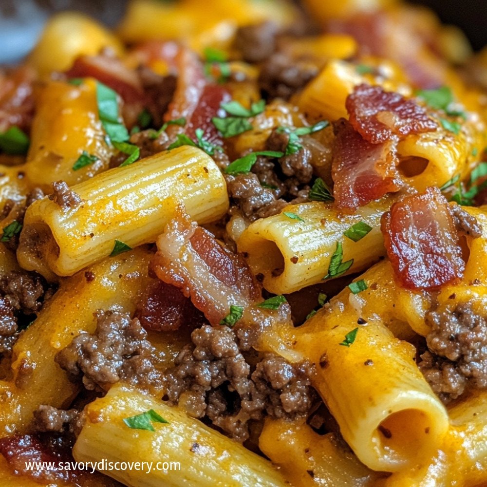 Loaded Bacon Cheeseburger Pasta