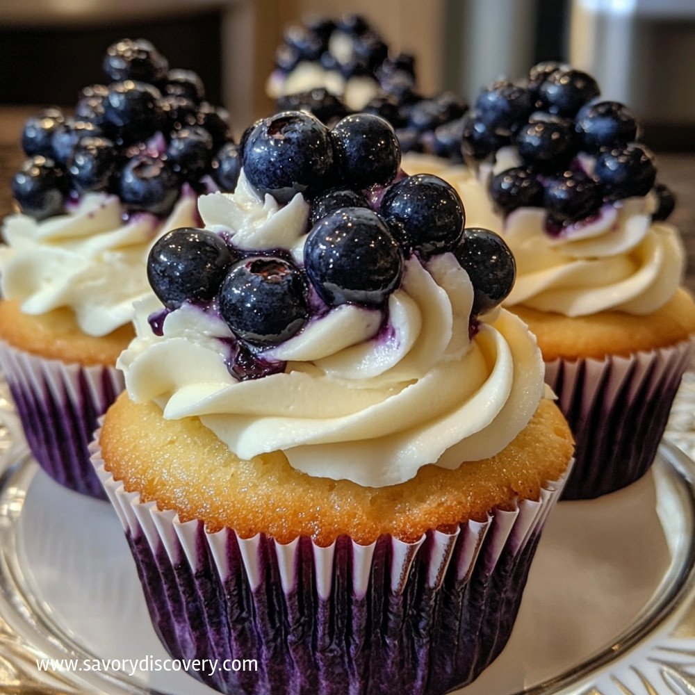 Luxurious Blueberry Cheesecake Cupcakes