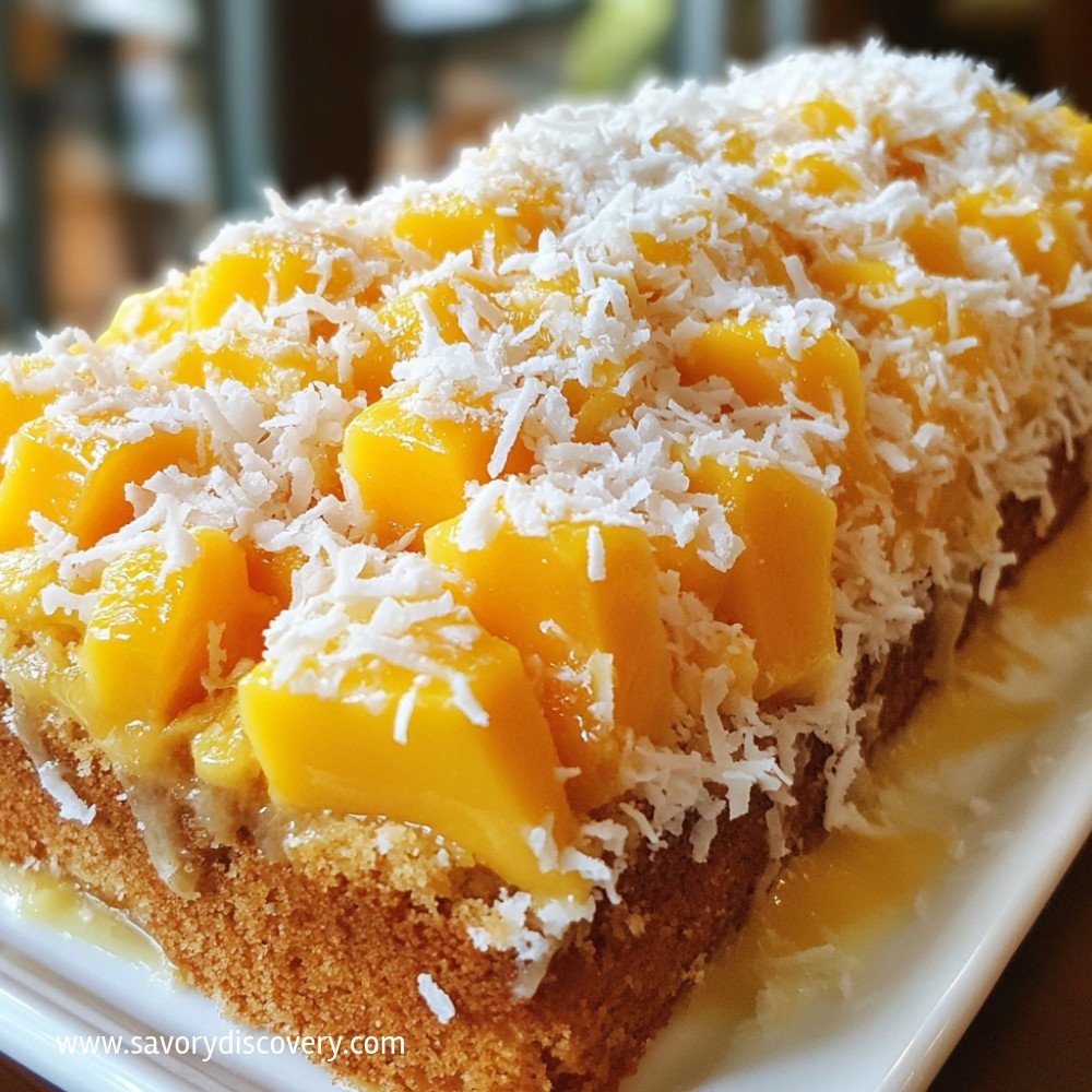 Mango Coconut Loaf Cake