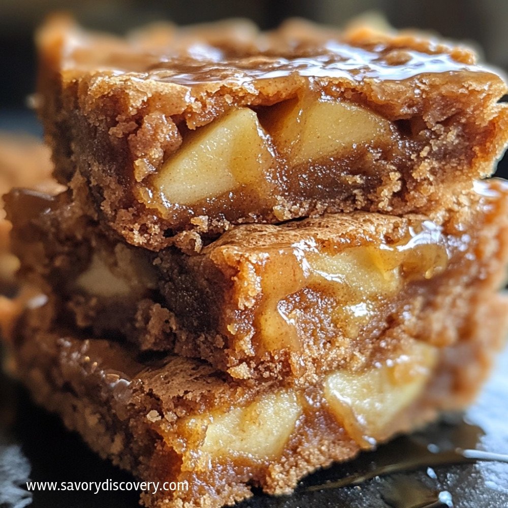 Maple Glazed Apple Blondies