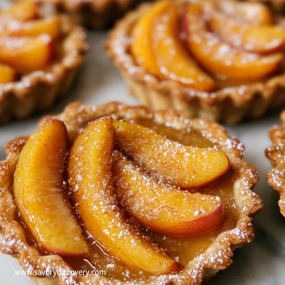 Mini Brown Butter Peach Tarts