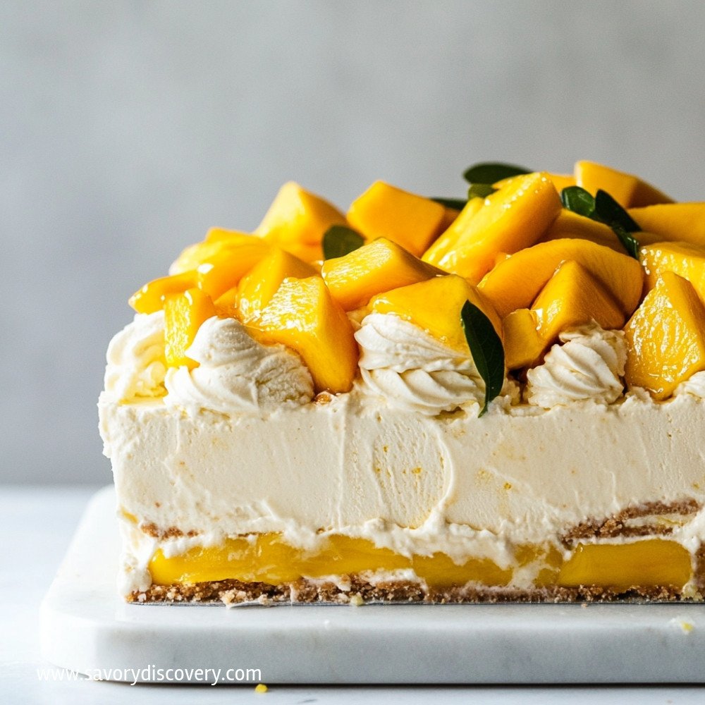 No-Bake Mango Ice Cream Cake