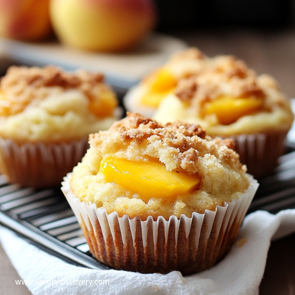 Peach Cobbler Muffins