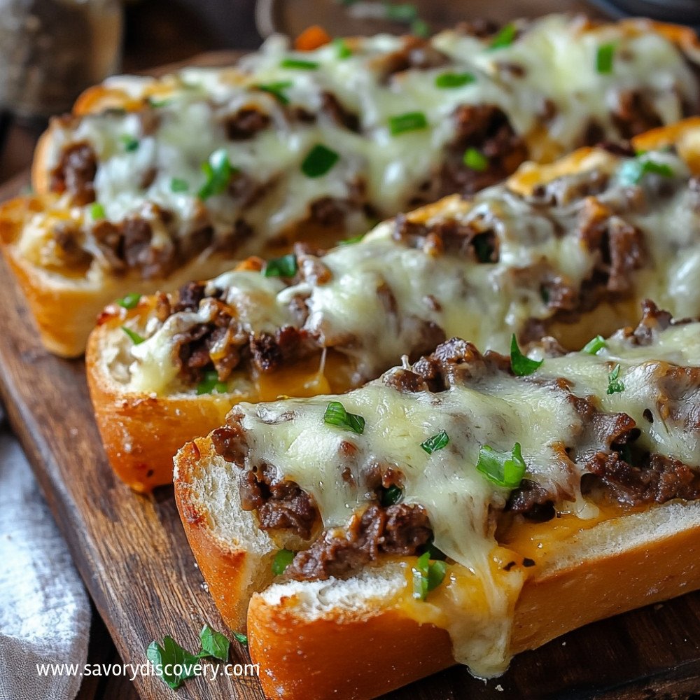 Philly Cheesesteak Cheesy Bread