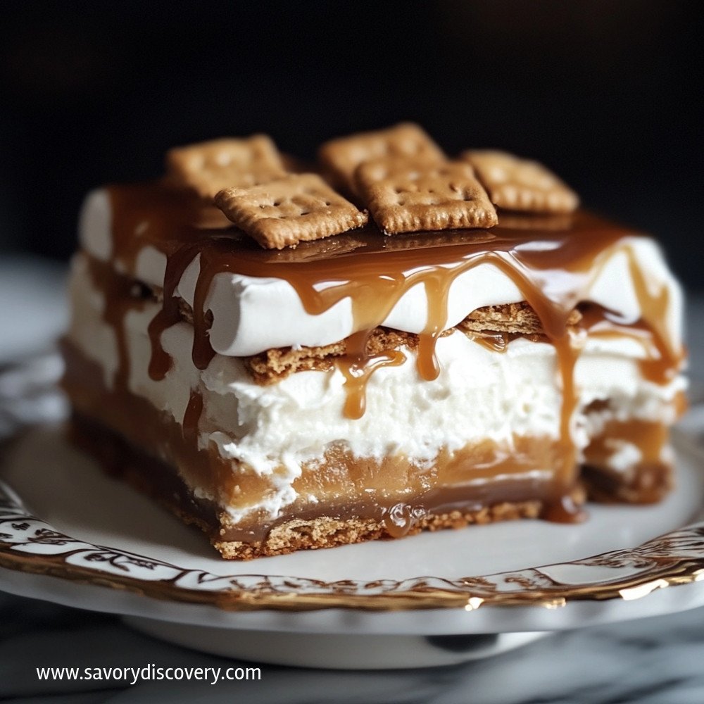 Ritz Cracker Salted Caramel Icebox Cake