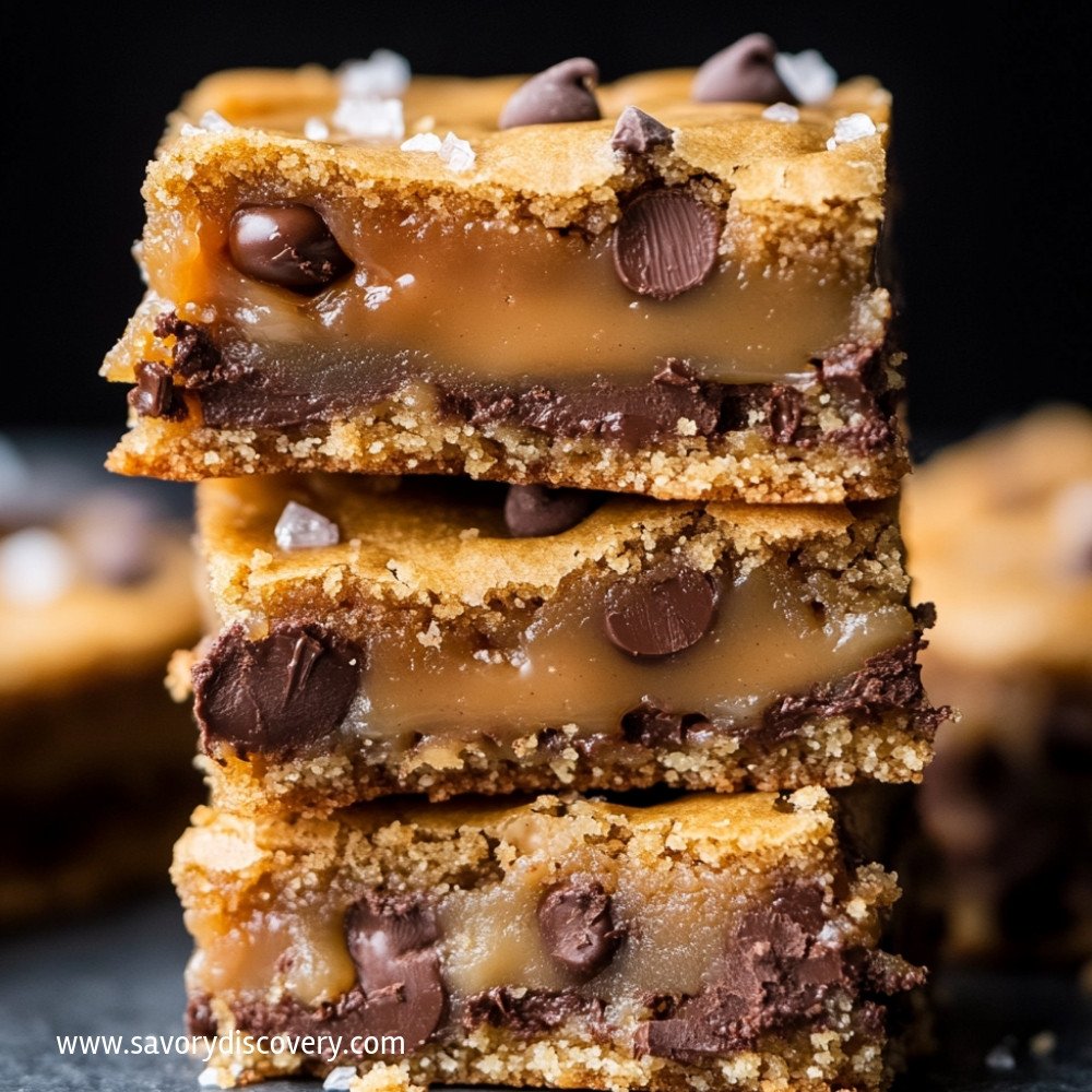 Salted Caramel Chocolate Chip Cookie Bars