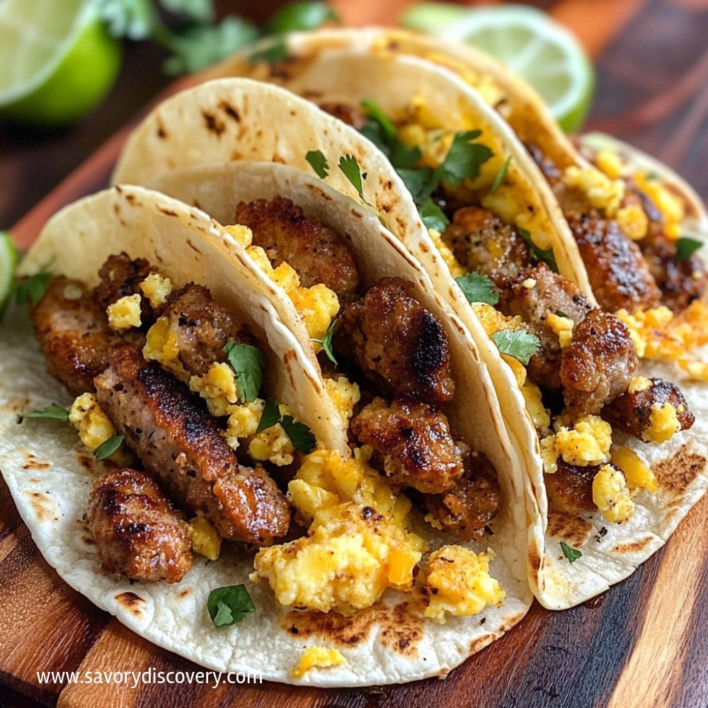 Sausage and Egg Breakfast Tacos