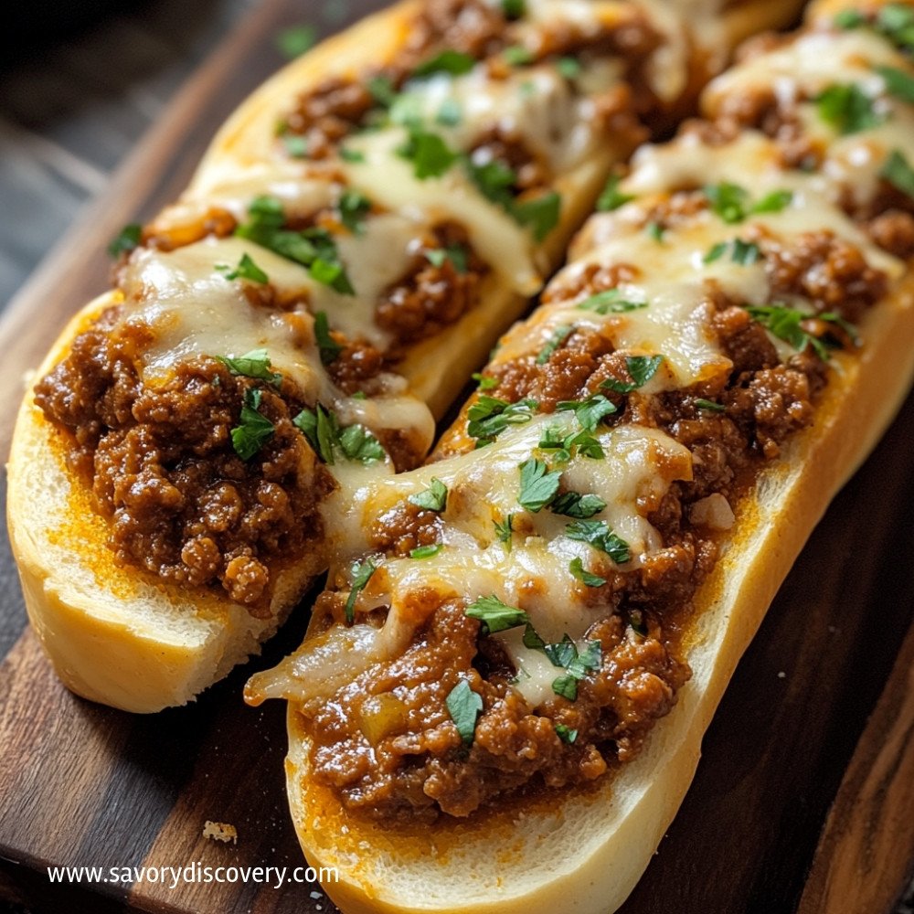 Sloppy Joe Garlic Bread