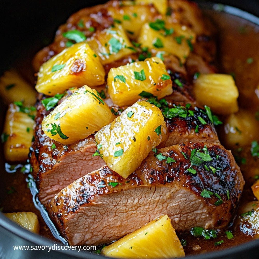 Slow Cooker Pineapple Pork Loin