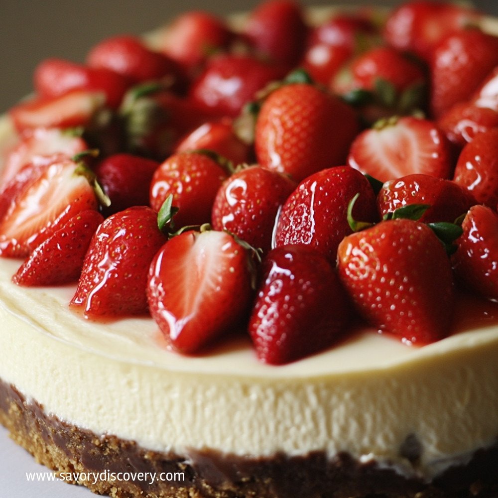 Strawberry White Chocolate Cheesecake