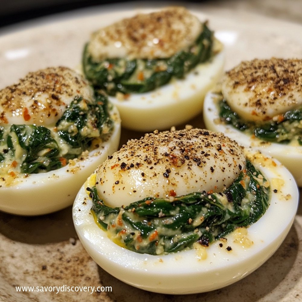 Stuffed Eggs with Spinach