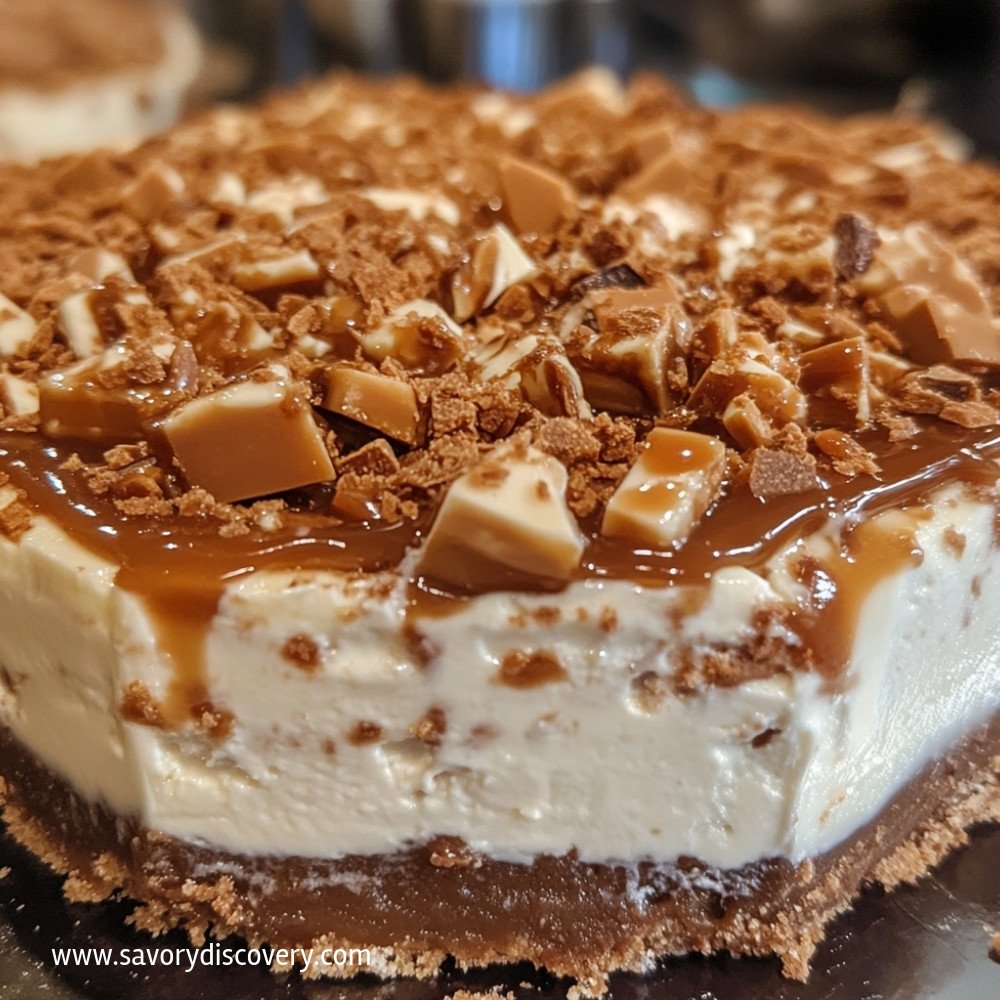Toffee Caramel No-Bake Cheesecake