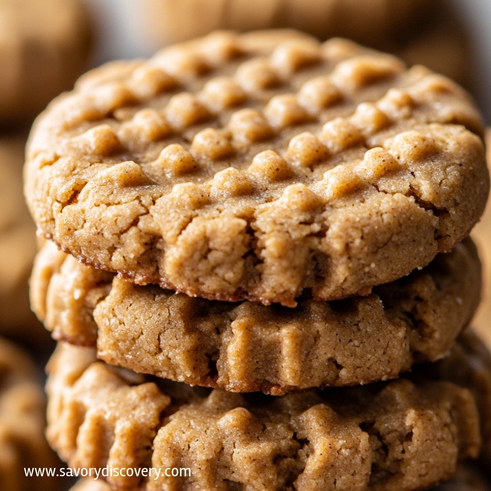 3-Ingredient Peanut Butter Cookies (Eggless)