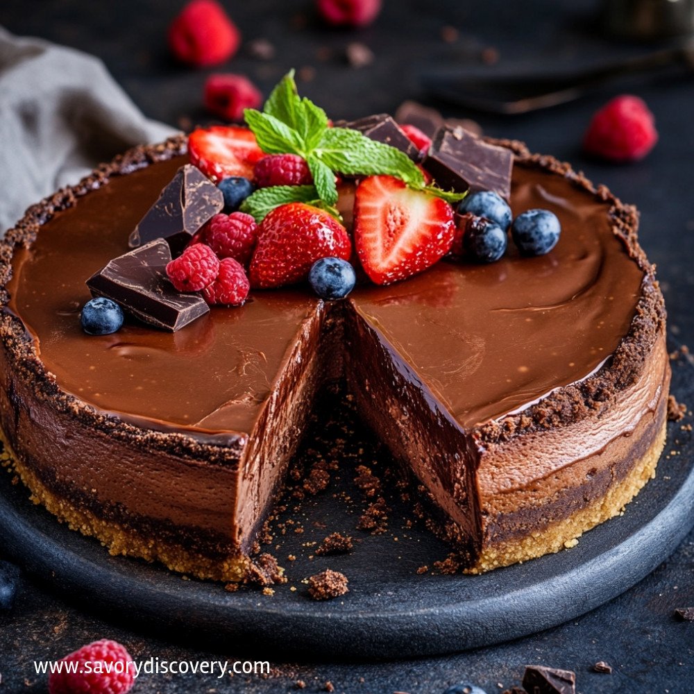 Baked Chocolate Cheesecake