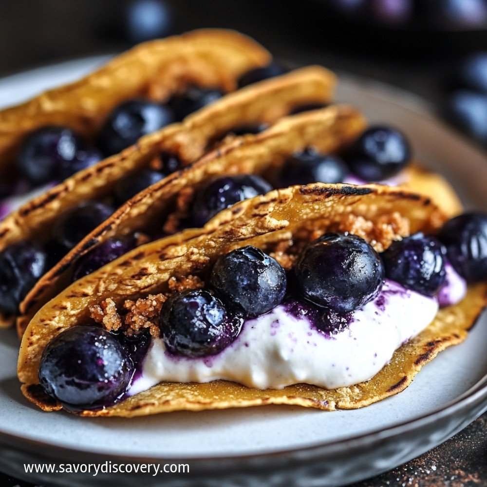 Blueberry Cheesecake Tacos