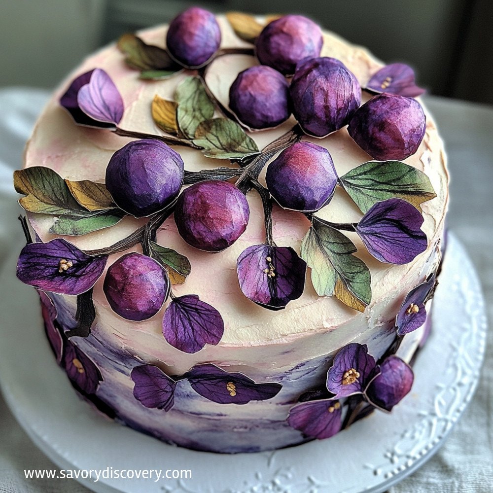 Cake with Paper Plums