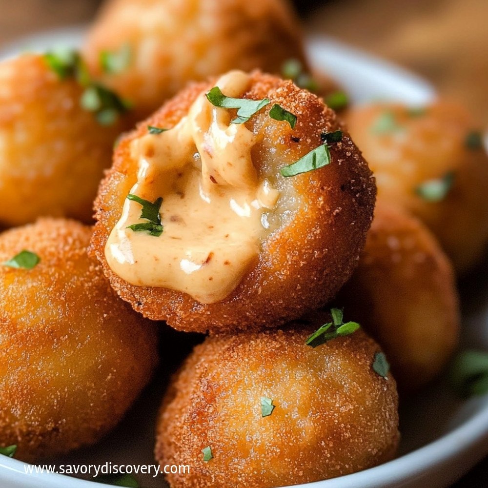 Cheesy Yuca Balls with a Chipotle Mayo