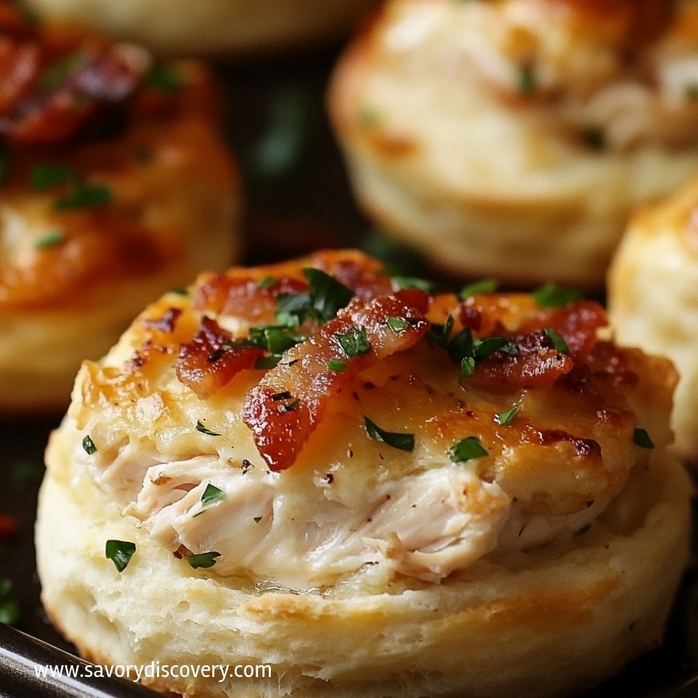 Chicken Bacon Ranch Biscuit Cups
