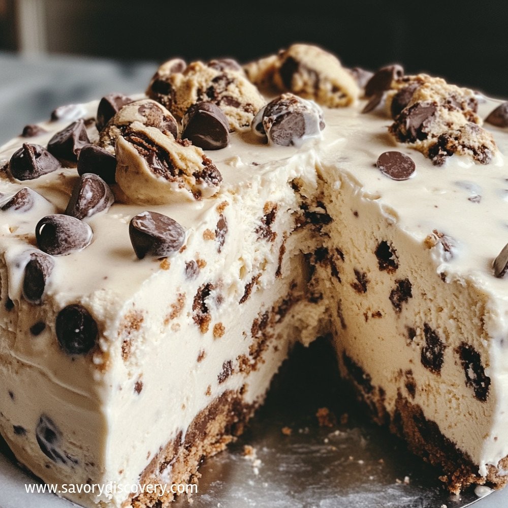 Chocolate Chip Cookie Dough Ice Cream Cake