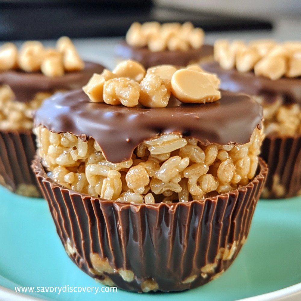 Chocolate Peanut Butter Rice Krispy Cups