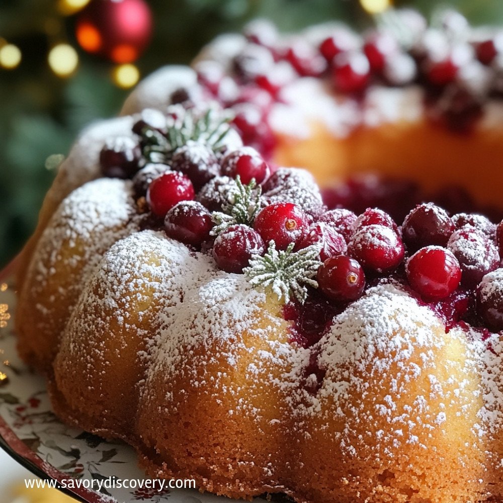 Christmas Cranberry Pound Cake