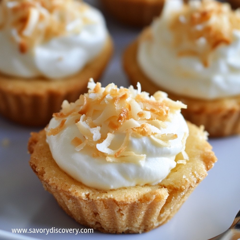 Coconut Cream Pie Cookie Cups