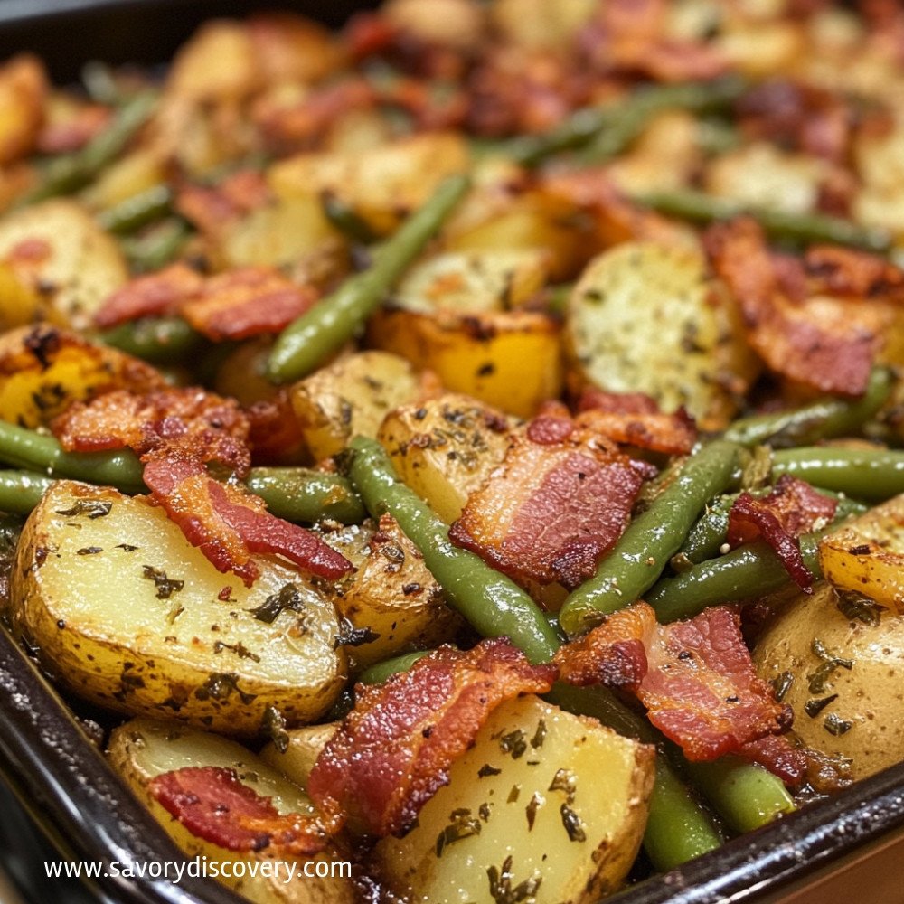 Country Ranch Green Beans and Potatoes with Bacon