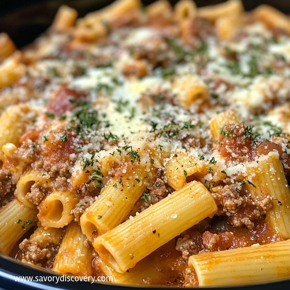 Crock Pot Baked Ziti