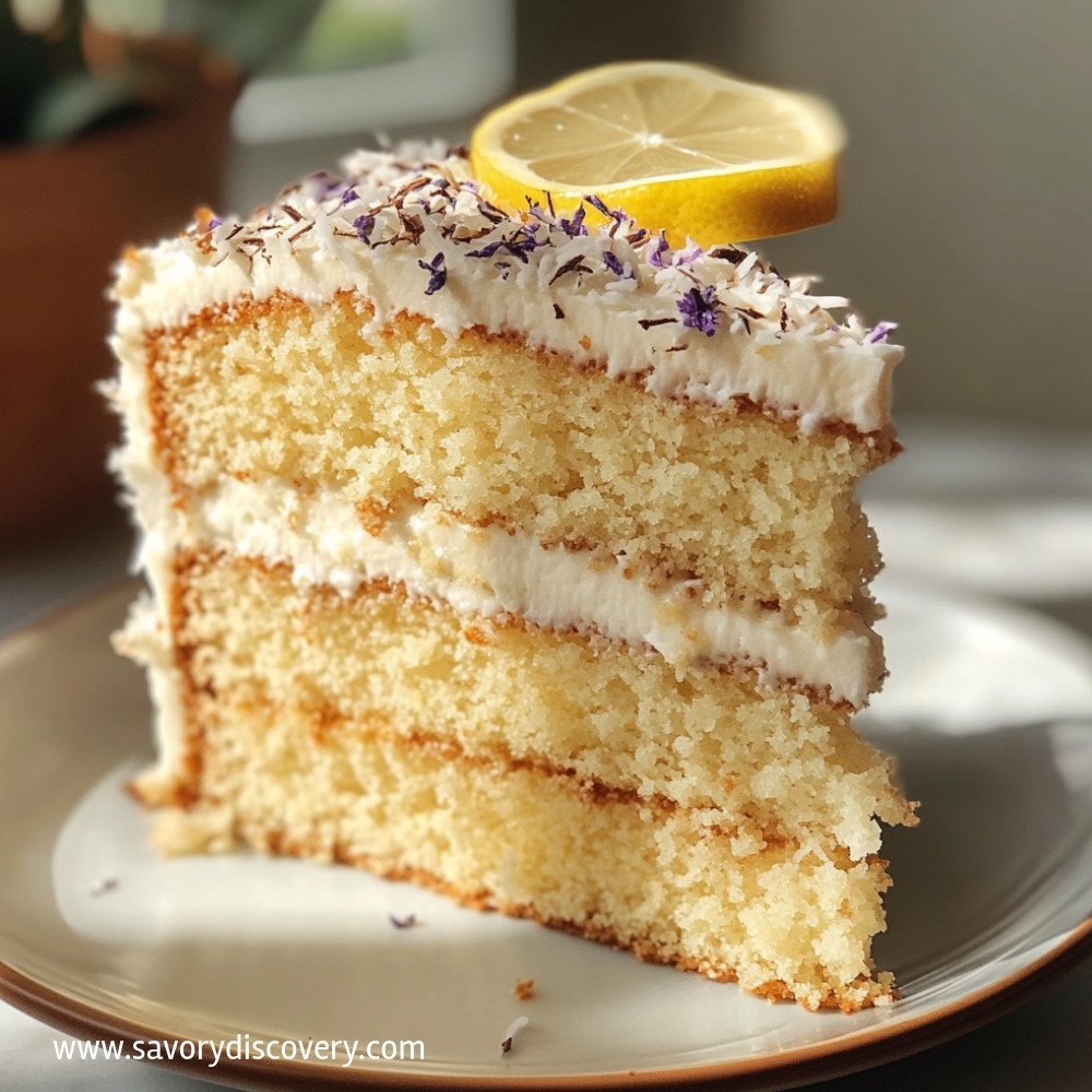 Earl Grey Lemon Coconut Cake