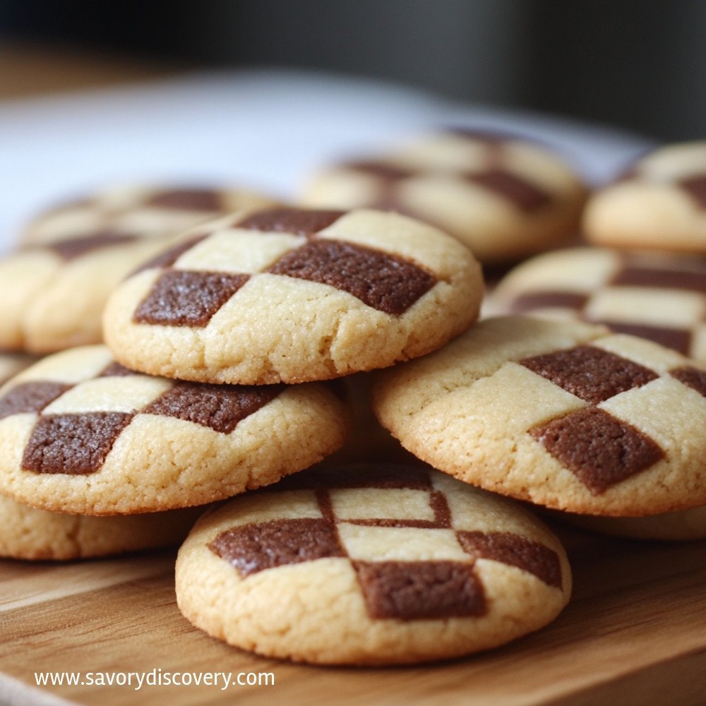 Eggless Checkerboard Cookies