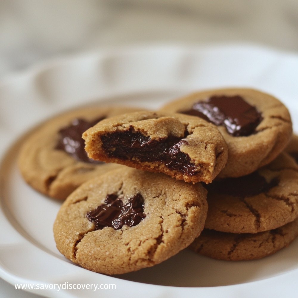 Eggless Chocolate Filled Cookies