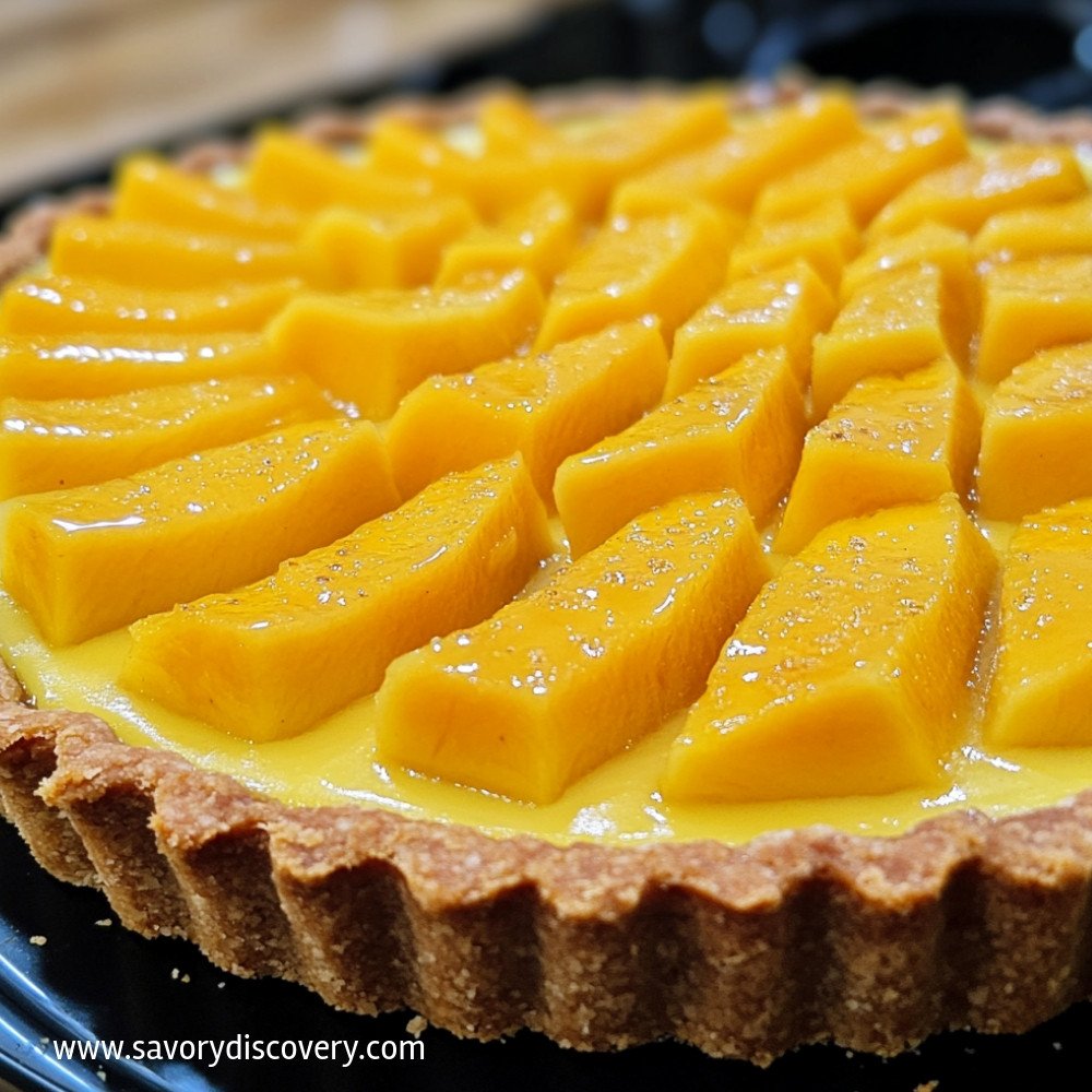 Eggless Mango Cream Cheese Tart