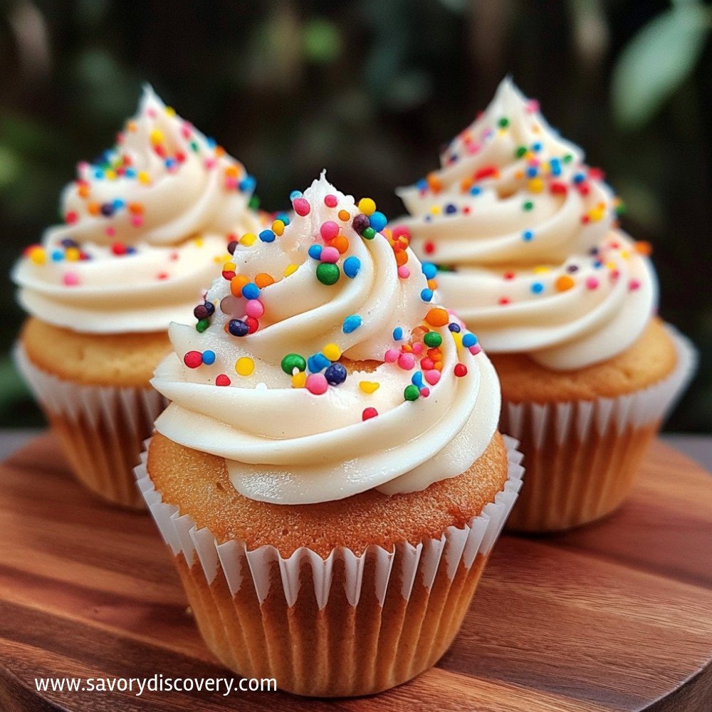 Eggless Microwave Vanilla Cupcakes