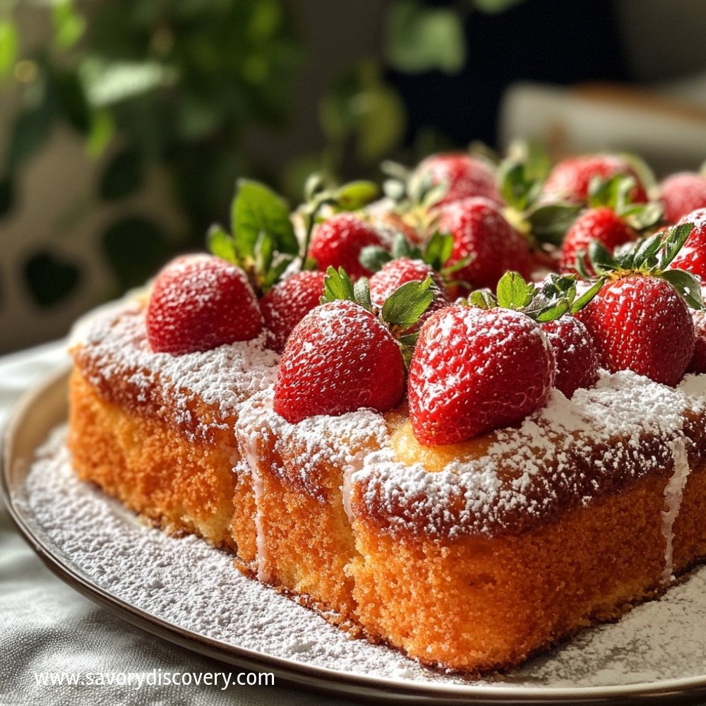 Eggless Strawberry Tea Cake