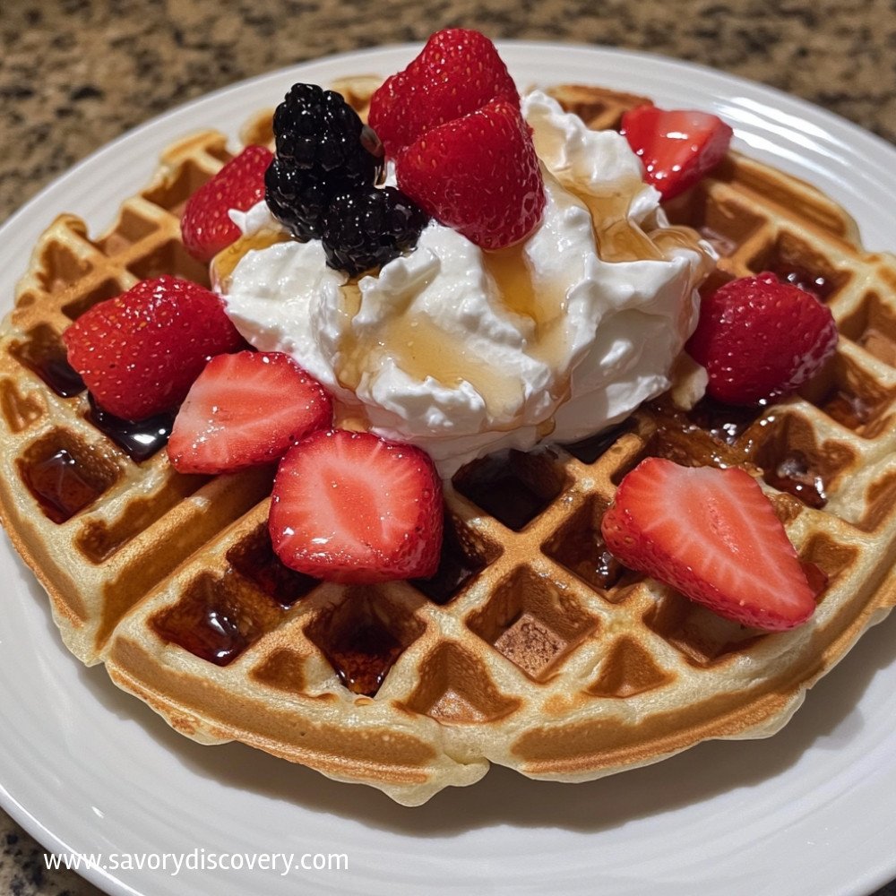 Eggless Waffles Without Waffle Maker